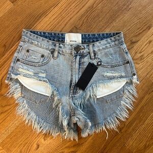 One Teaspoon denim shorts, size 24